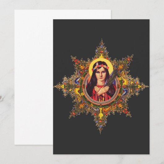 Saint Philomena Einladung (Vorne/Hinten)