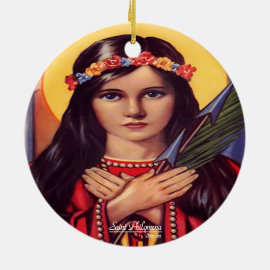 Saint Philomena Keramik Ornament (Hinten)