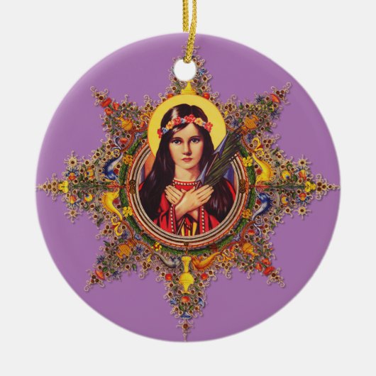 Saint Philomena Keramik Ornament (Vorne)