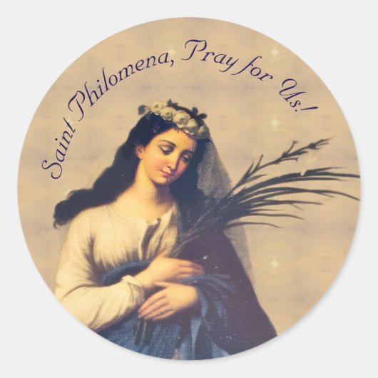 Saint Philomena  Runder Aufkleber (Vorderseite)