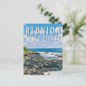 Saint-Pierre Foto Vintage Postkarte (Stehend Vorderseite)