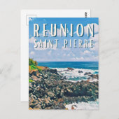 Saint-Pierre Foto Vintage Postkarte (Vorne/Hinten)