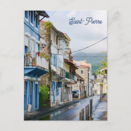 Saint-Pierre Martinique Historic Colorful Town Postkarte