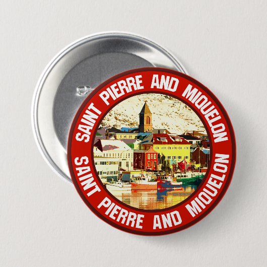 Saint Pierre und Miquelon Button (Vorne & Hinten)