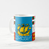 Saint Pierre und Miquelon Flag Keramik Kaffee Tass Kaffeetasse (Vorderseite Links)