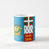Saint Pierre und Miquelon Flag Keramik Kaffee Tass Kaffeetasse (Mittel)