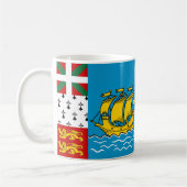 Saint Pierre und Miquelon Flag Keramik Kaffee Tass Kaffeetasse (Links)