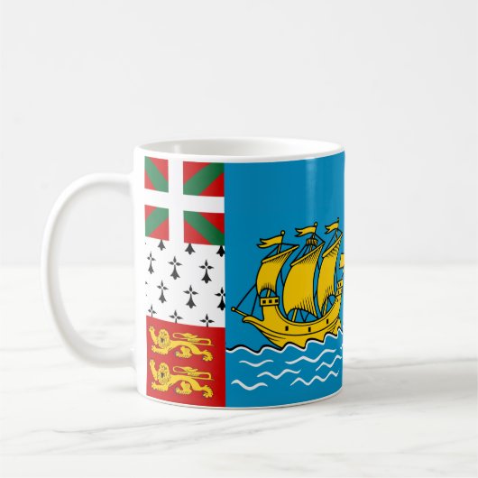 Saint Pierre und Miquelon Flag Keramik Kaffee Tass Kaffeetasse (Links)
