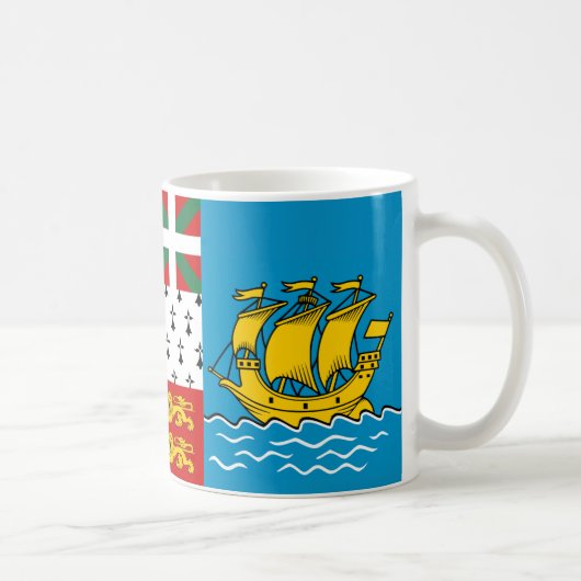 Saint Pierre und Miquelon Flag Keramik Kaffee Tass Kaffeetasse (Rechts)