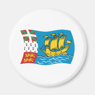 Saint-Pierre und Miquelon Flagge Magnet