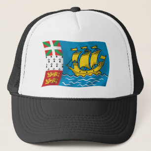 Saint-Pierre-und-Miquelon-Flaggenmütze Truckerkappe