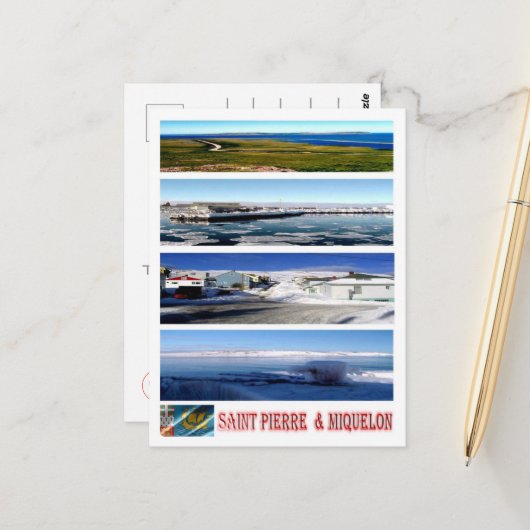 Saint Pierre und Miquelon - Mosaik - Postkarte (Vorderseite/Rückseite Beispiel)