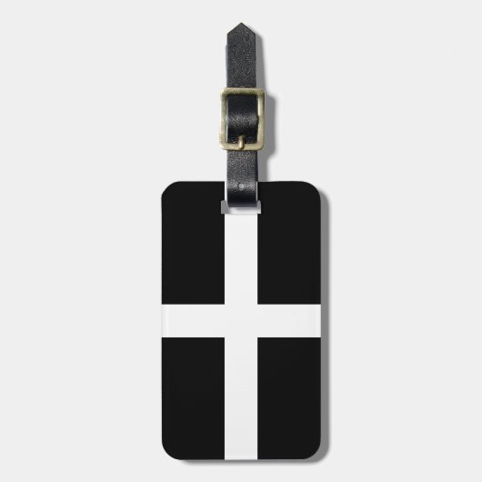 Saint Pirans Flag Of Cornwall Gepäckanhänger (Vorderseite vertikal)