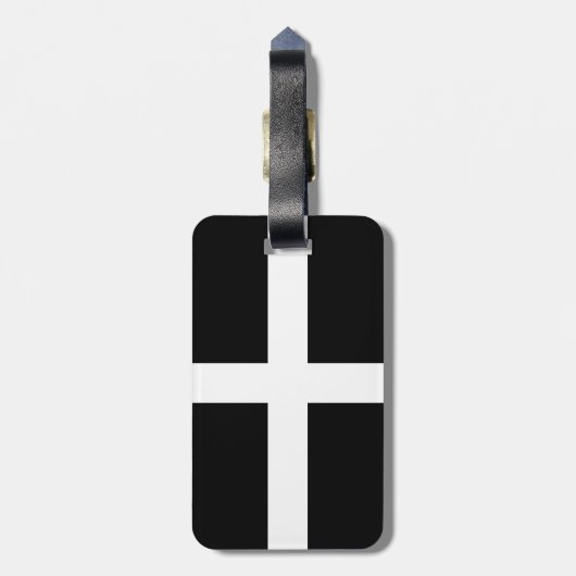 Saint Pirans Flag Of Cornwall Gepäckanhänger (Rückseite vertikal)