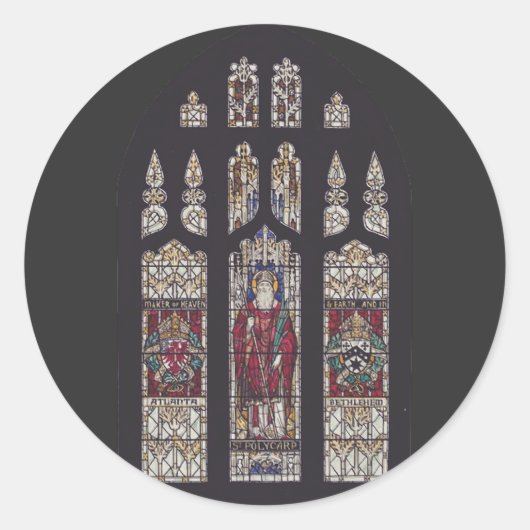 Saint-Polycarp-Bischof von Smyrna Runder Aufkleber (Vorderseite)