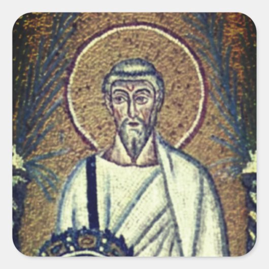 Saint Polycarp Quadratischer Aufkleber (Vorderseite)