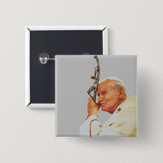 Saint Pope John Paul II Button (Vorne & Hinten)