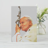 Saint Pope John Paul II Dankeskarte (Stehend Vorderseite)