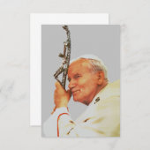 Saint Pope John Paul II Dankeskarte (Vorne/Hinten)
