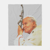 Saint Pope John Paul II Fleecedecke (Vorderseite)