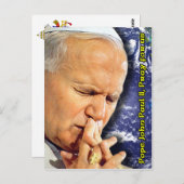 Saint Pope John Paul II Gebetskarte Postkarte (Vorne/Hinten)