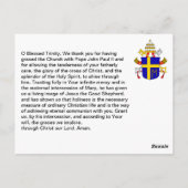 Saint Pope John Paul II Gebetskarte Postkarte (Rückseite)