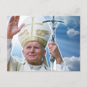 Saint Pope John Paul II Gebetskarte Postkarte