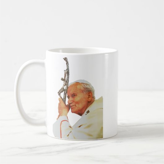 Saint Pope John Paul II Kaffeetasse (Links)