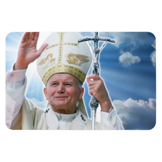 Saint Pope John Paul II Magnet (Horizontal)