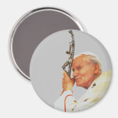 Saint Pope John Paul II Magnet (Vorderseite/Rückseite)