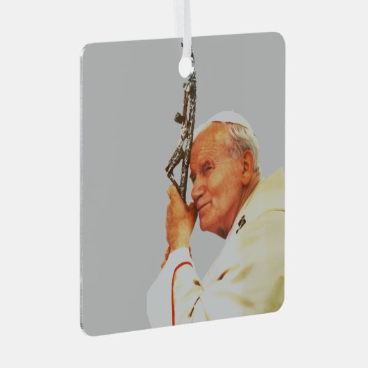 Saint Pope John Paul II Ornament Aus Metall (Vorderseite Rechts)