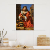 Saint Praxedis by Johannes Vermeer Poster (Küche)