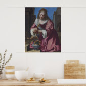 Saint Praxedis — Vermeer (1655) Poster (Küche)