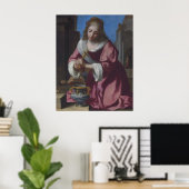 Saint Praxedis — Vermeer (1655) Poster (Heimbüro)