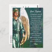 Saint Raphael Archangel Healer Angel Gebet Hinweis Postkarte (Vorne/Hinten)