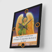Saint Raphael Quadratische Wanduhr (Winkel)