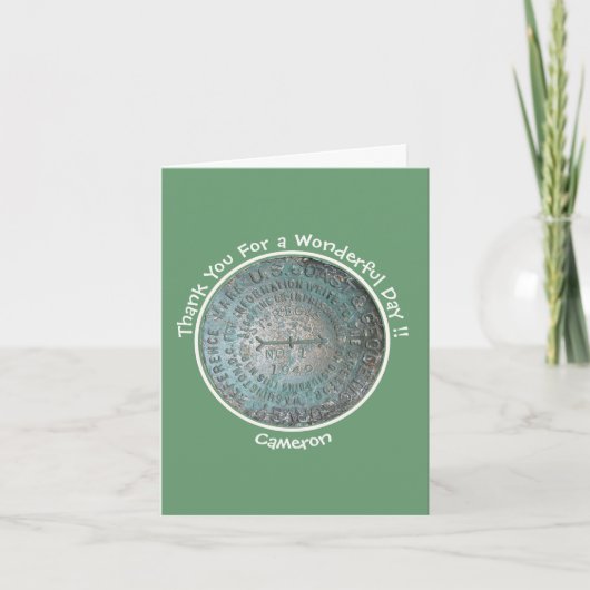 Saint Regis Mountain USGS Benchmark Party Items Dankeskarte (Vorderseite)