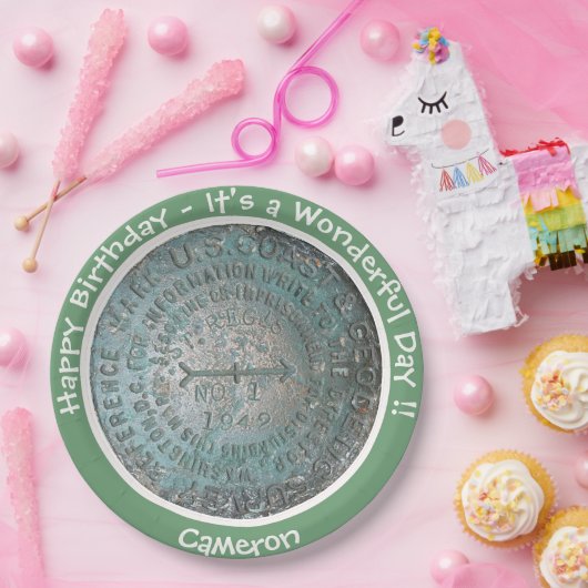 Saint Regis Mountain USGS Benchmark Party Items Pappteller (Party)