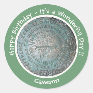 Saint Regis Mountain USGS Benchmark Party Items Runder Aufkleber