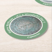 Saint Regis Mountain USGS Benchmark Party Items Runder Pappuntersetzer (Angewinkelt)