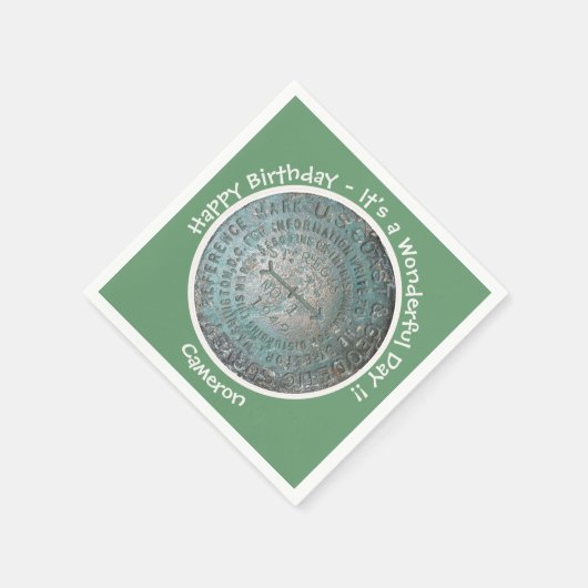 Saint Regis Mountain USGS Benchmark Party Items Serviette (Ecke)