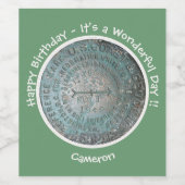 Saint Regis Mountain USGS Benchmark Party Items Weinetikett (Einzelnes Label)