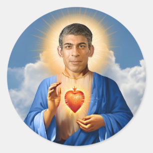 Saint Rishi Sunak Gebetskandle Runder Aufkleber