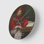 Saint Robert Bellarmine Runde Wanduhr (Winkel)