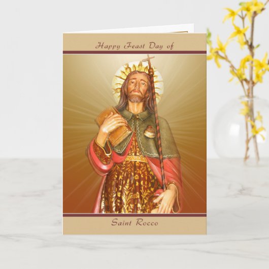 Saint Rocco Feast Day - Blank Note Card Karte (Gelbe Blume)