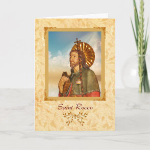 Saint Rocco - Happy Feast Day Greeting Card Karte