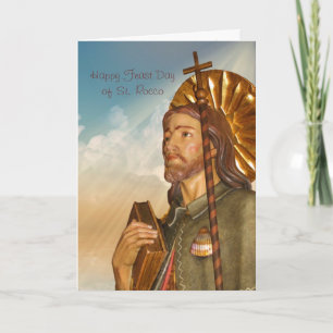 Saint Rocco - Happy Feast Day Greeting Card Karte