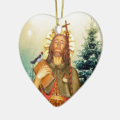 Saint Rocco Herzgebet Keramik Ornament (Links)