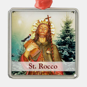 Saint Rocco Platz Weihnachtsdekoration Silbernes Ornament
