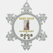 SAINT ROCH SCHNEEFLOCKEN Zinn-Ornament (Vorderseite)